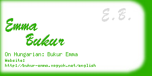 emma bukur business card
